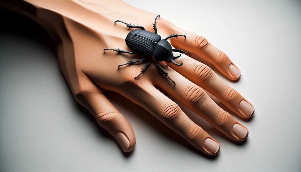Dream about a black beetle crawling on your hand