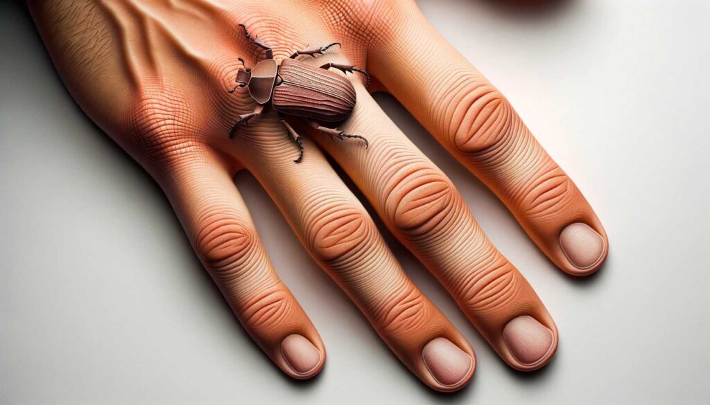 Dream about a brown beetle crawling on your hand