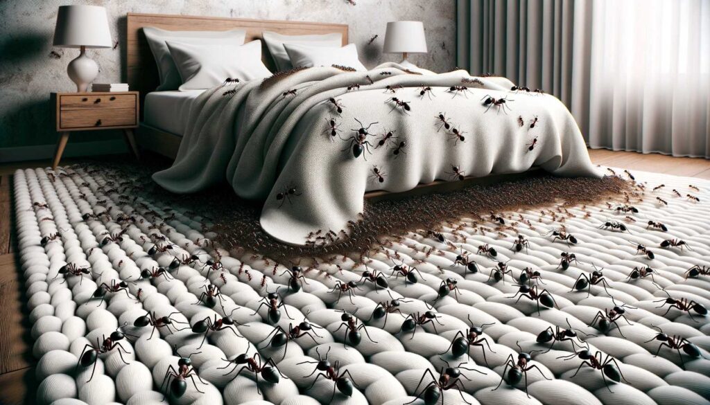 Dream about black ants in bed