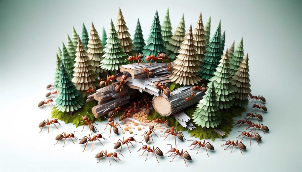 Dream about watching carpenter ants work together