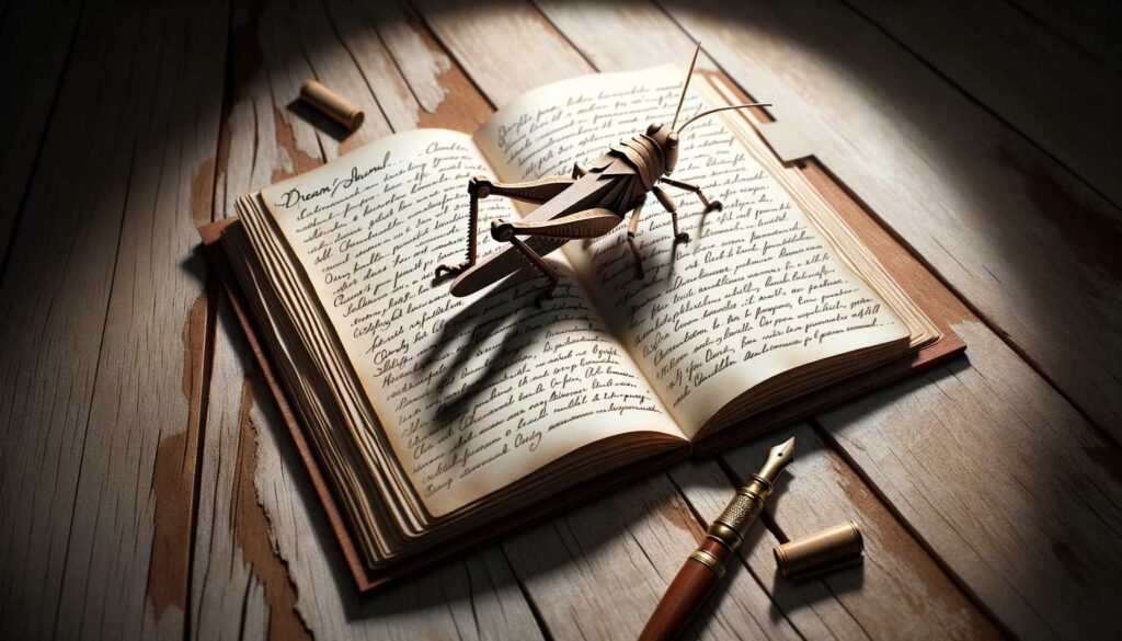 Dream journal about brown grasshopper