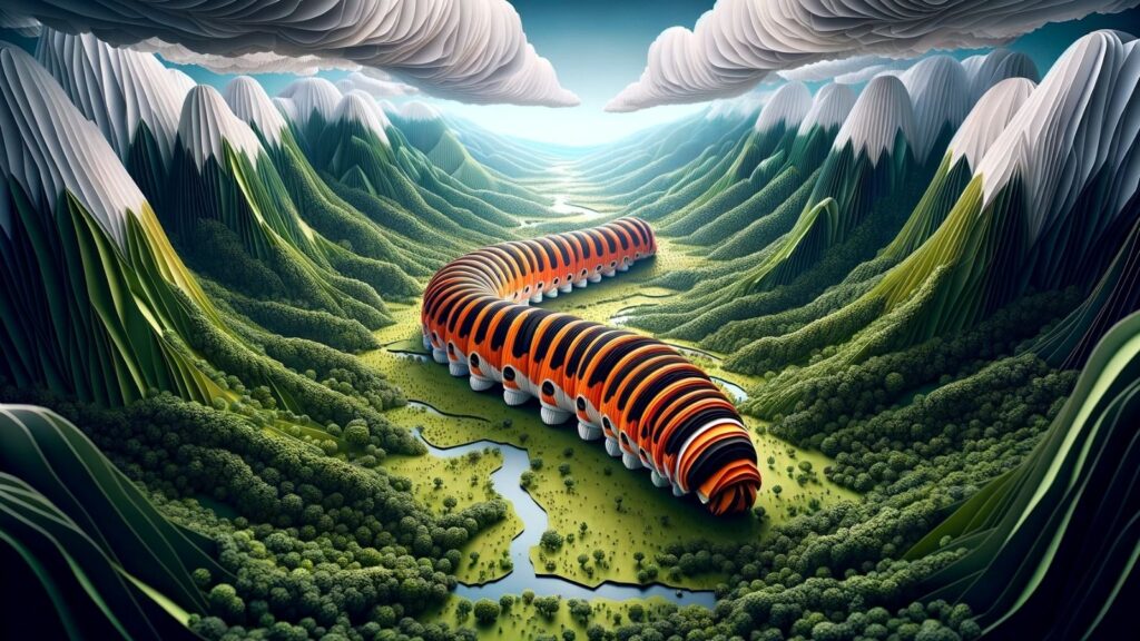 Dream of a Giant caterpillar