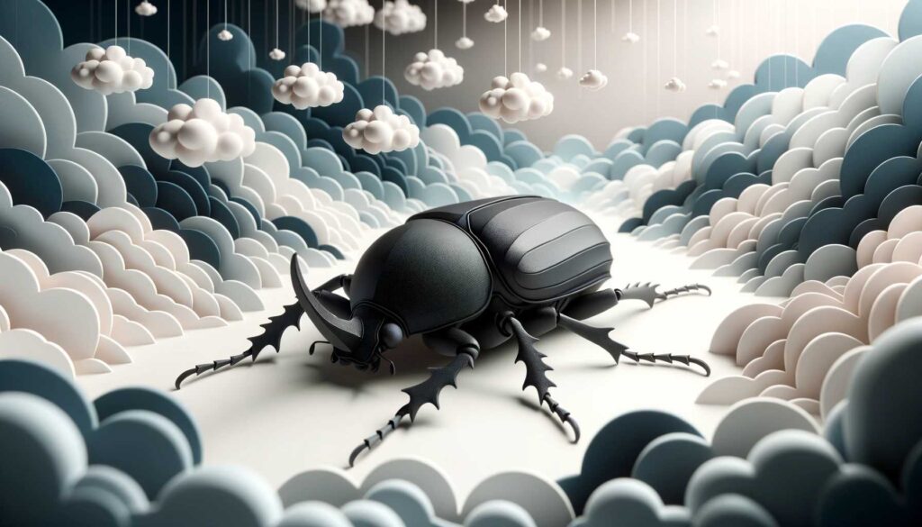 Dream of a big black beetle