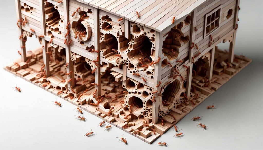 Dream of finding a damaged structure due to carpenter ants