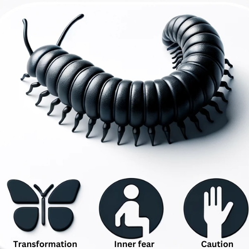 Infographic of the black millipede dream meaning