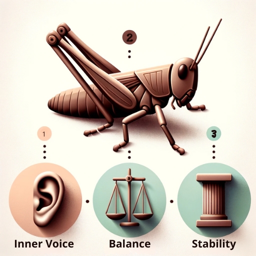 Infographic of the brown grasshopper dream meaning