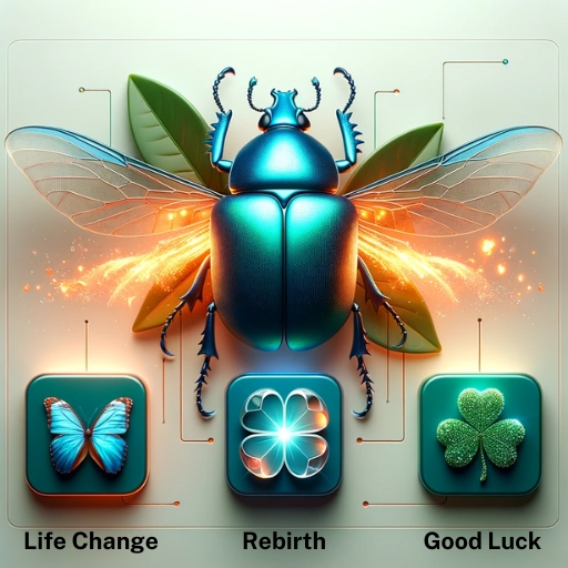 Infographic of the scarab beetle dream meaning