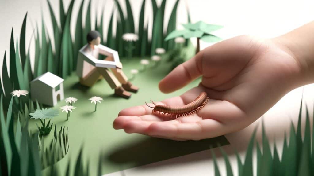 dream of a millipede in my hand