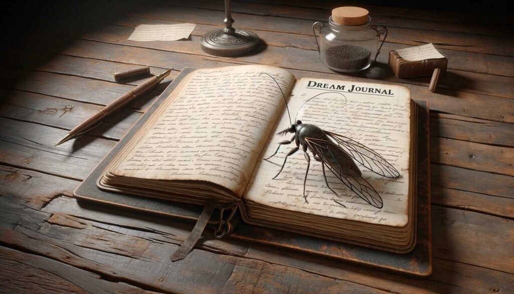 A gnat on a dream journal