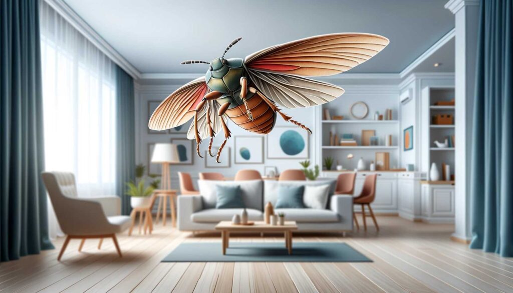 Dream of a June bug flying into your house