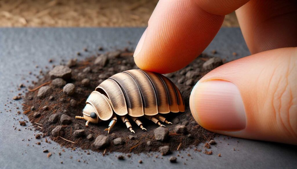 Dream of helping a pill bug that's stuck on its back