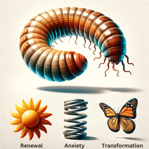Infographic of mealworms dream meanings