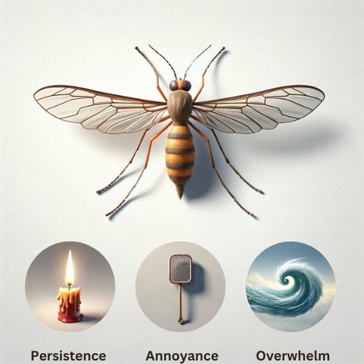 Infographic of the gnats dream meanings