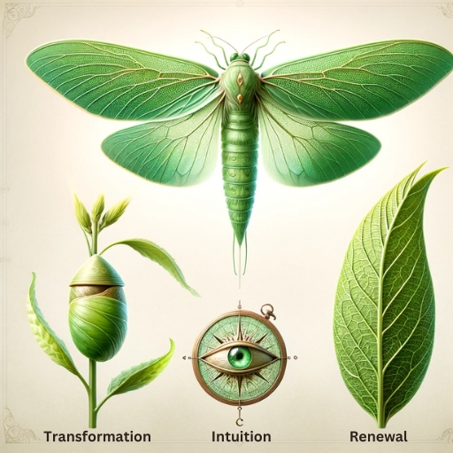 Infographic of the green lacewing dream meanings