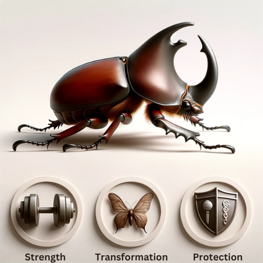 Infographic of the rhinoceros beetle dream meanings