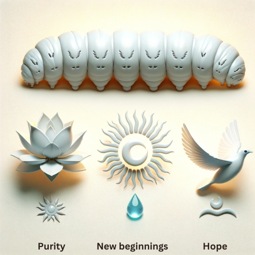 Infographic of the white caterpillar dream meanings