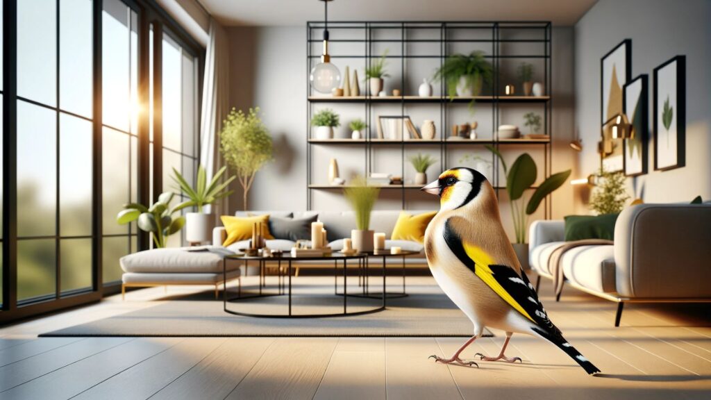 A goldfinch in the house