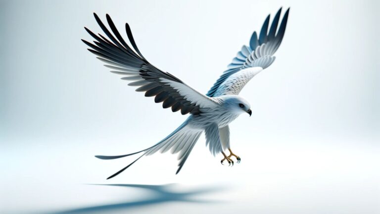 A kite bird on white background