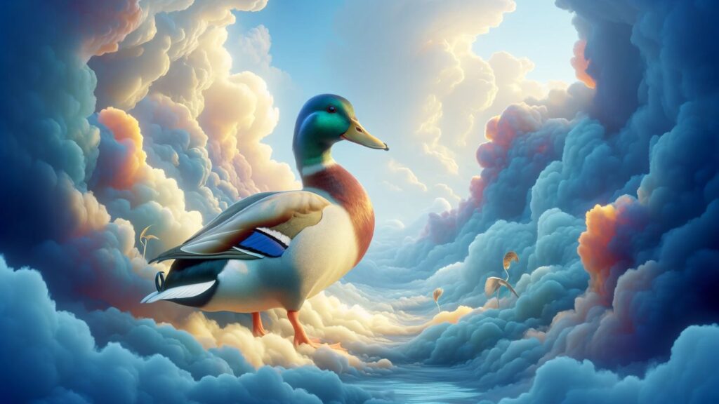 A mallard duck biblical representation