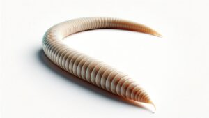A pinworm on a white background