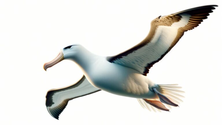 An albatross in a white background