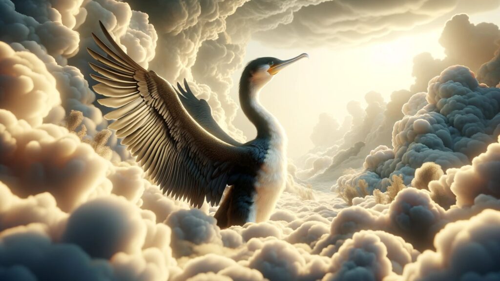 Biblical representation of the cormorant