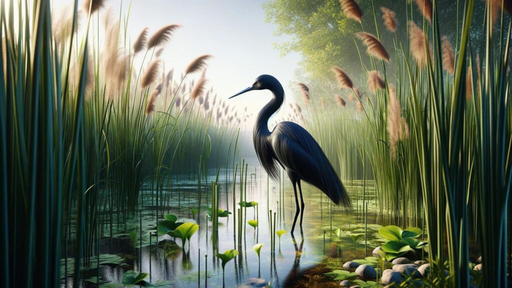 A black egret