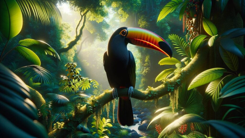 A black toucan