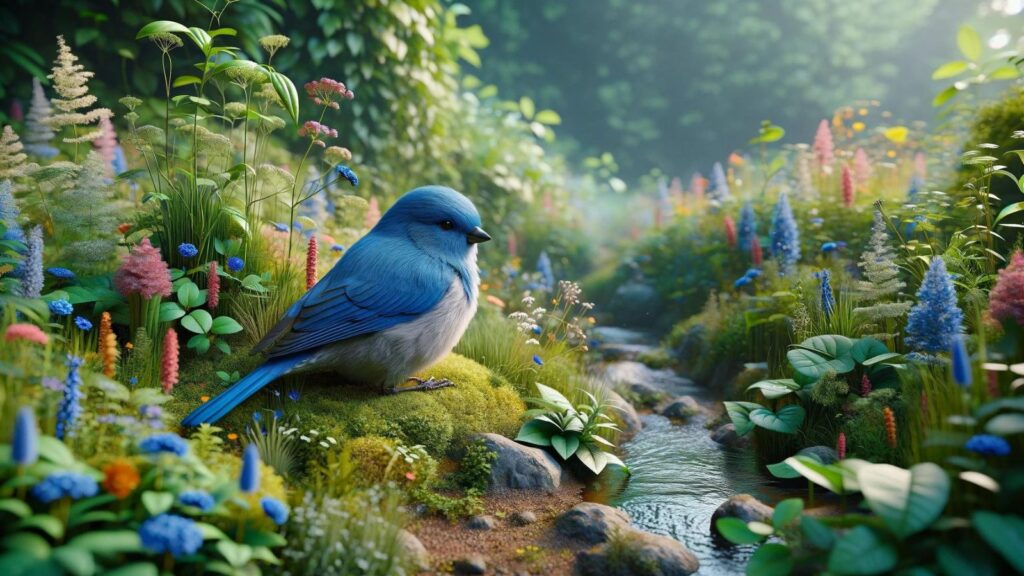 A blue finch