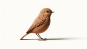 A brown bird on a white background