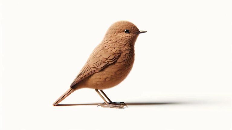 A brown bird on a white background