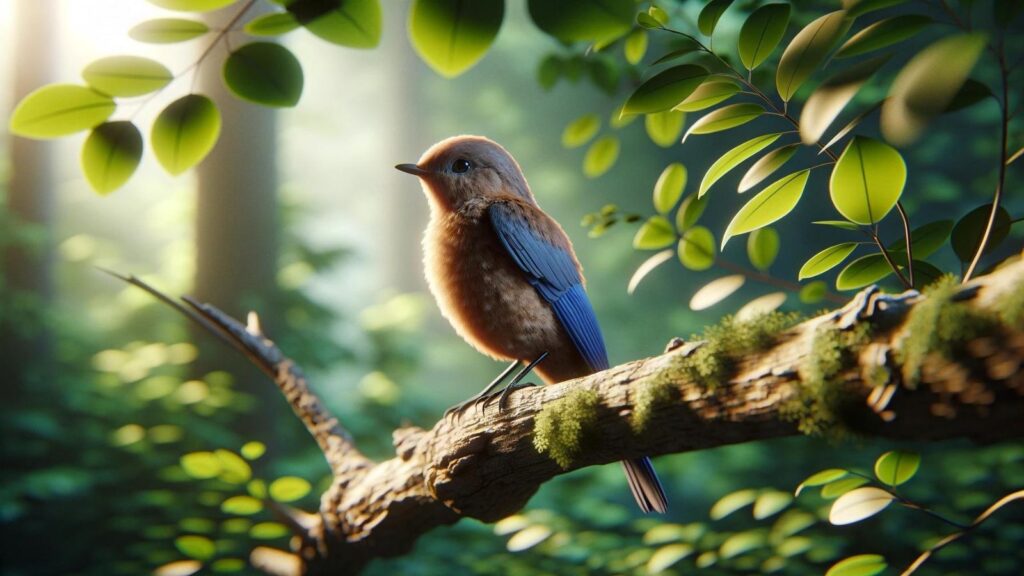 A brown bluebird