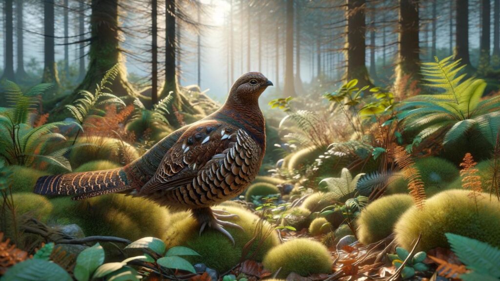 A brown grouse