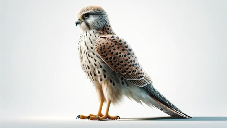A falcon on a white background