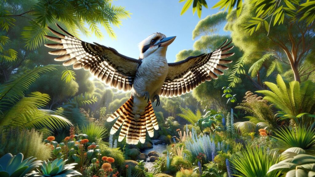A flying kookaburra