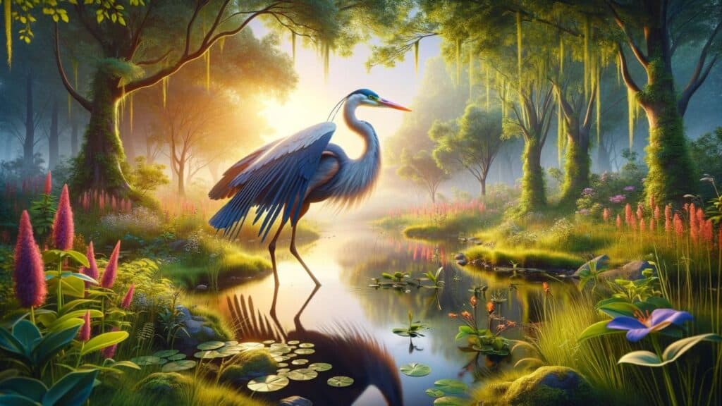 A giant heron