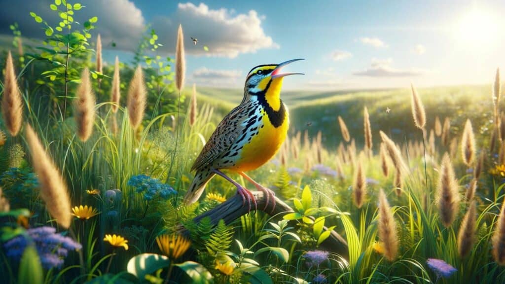 A  large meadowlark