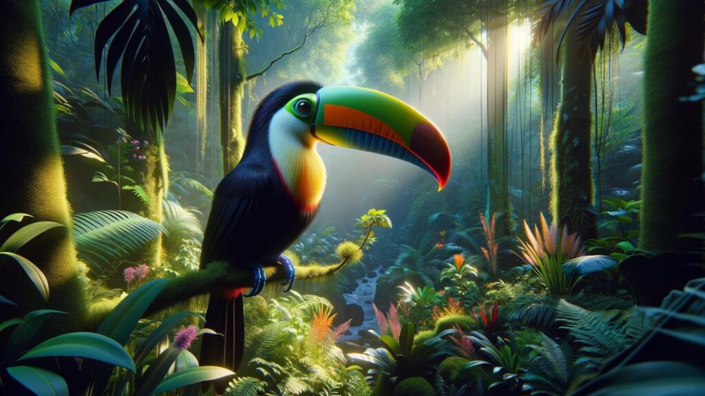 A large toucan