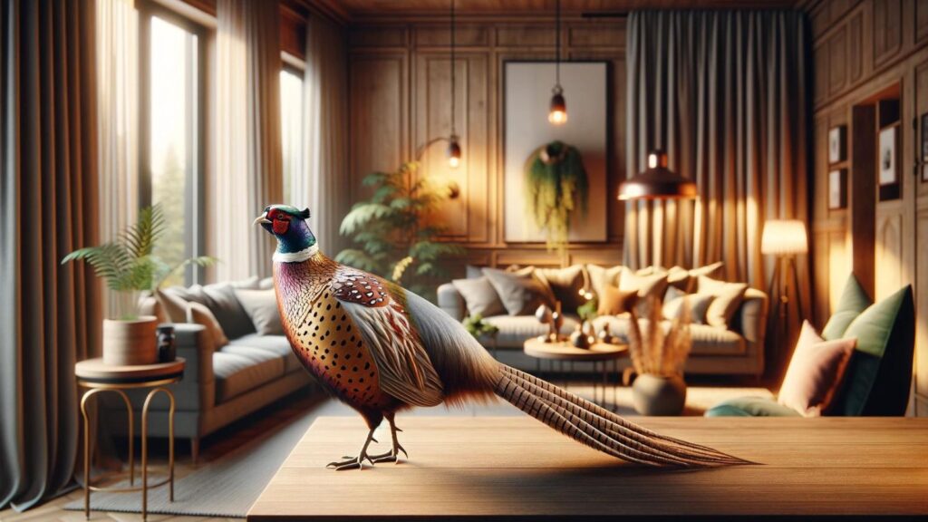 A pheasant in the house