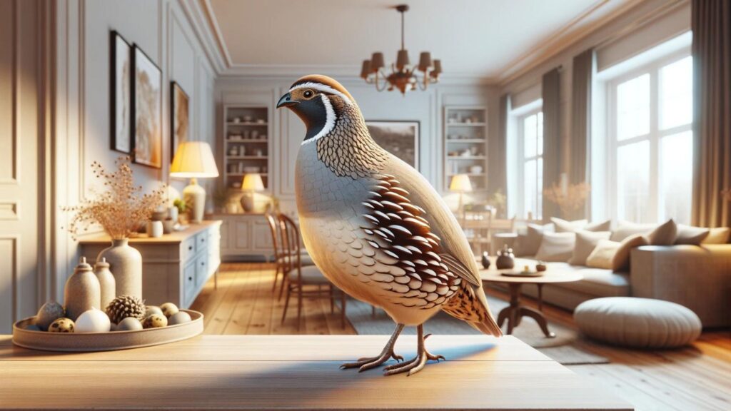 A quail in the house