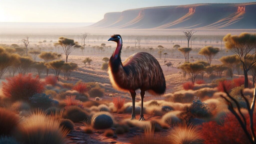 A red emu
