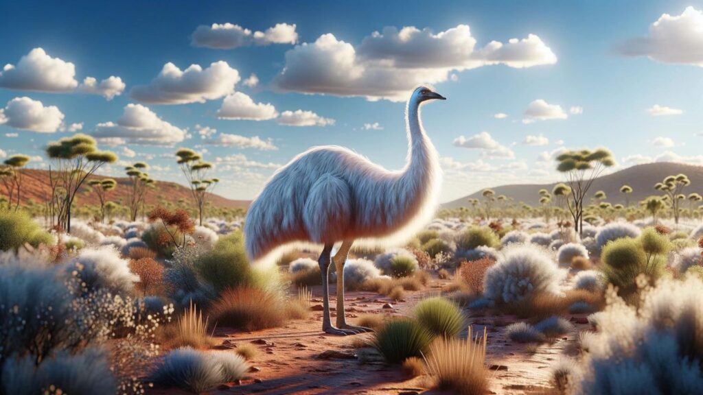 A white emu