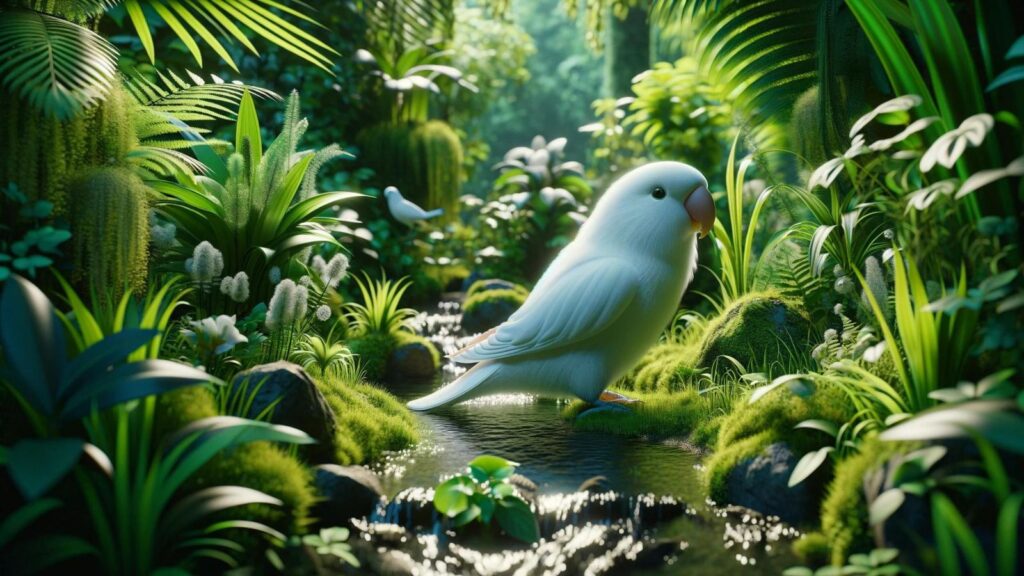 A white love bird