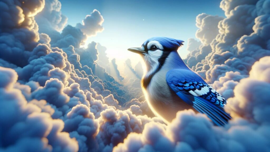 Biblical representation of the blue jay