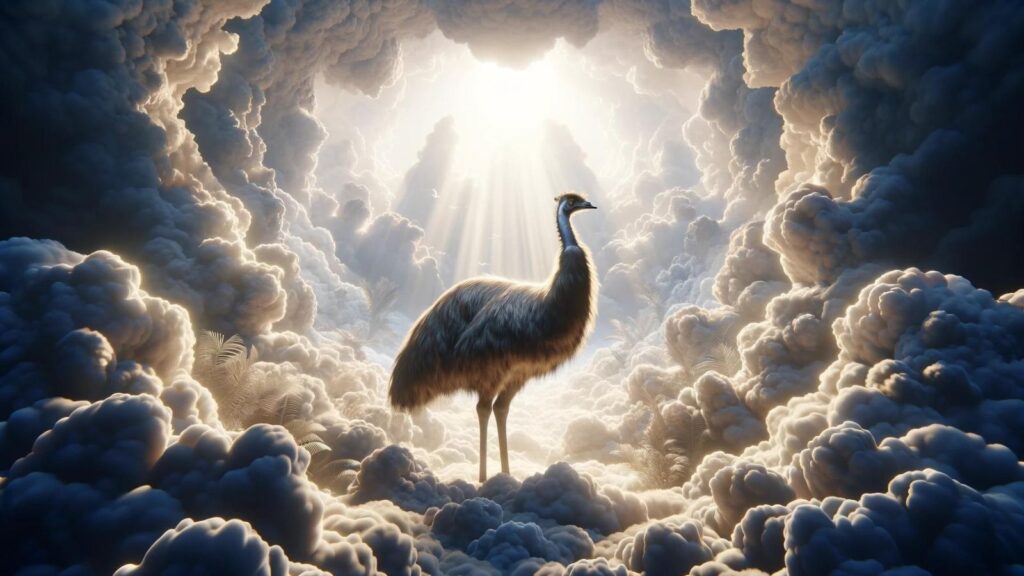Biblical representation of the emu