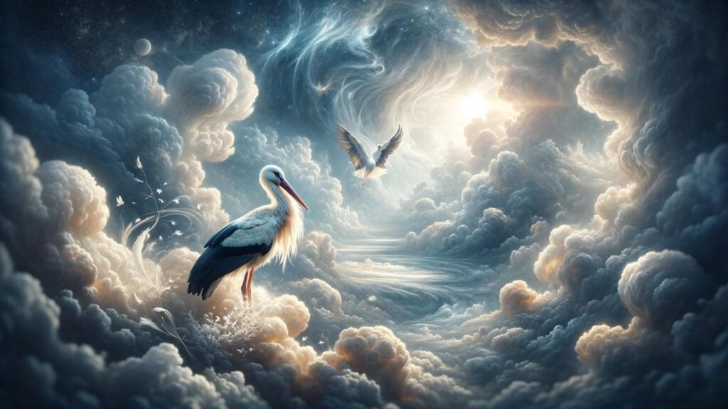 Biblical representation of the stork