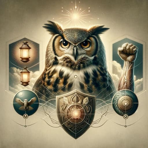 Infographic of the great horned owl dream meanings