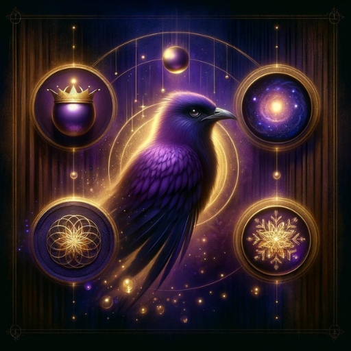 Infographic of the purple bird dream meanings