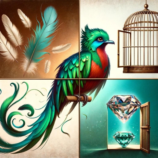 Infographic of the quetzal bird dream meanings