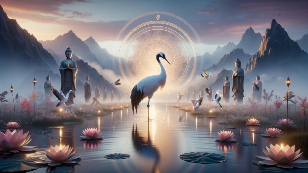 Spiritual representation of the crane
